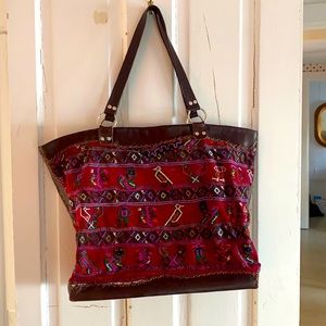 Handmade Guatemalan tote bag purse